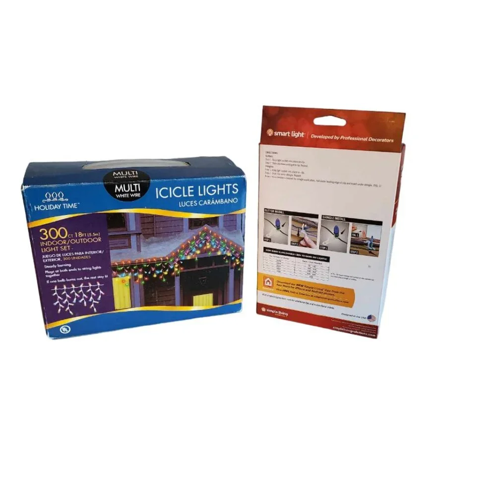 NWT Icicle Lights with Universal Light Clips